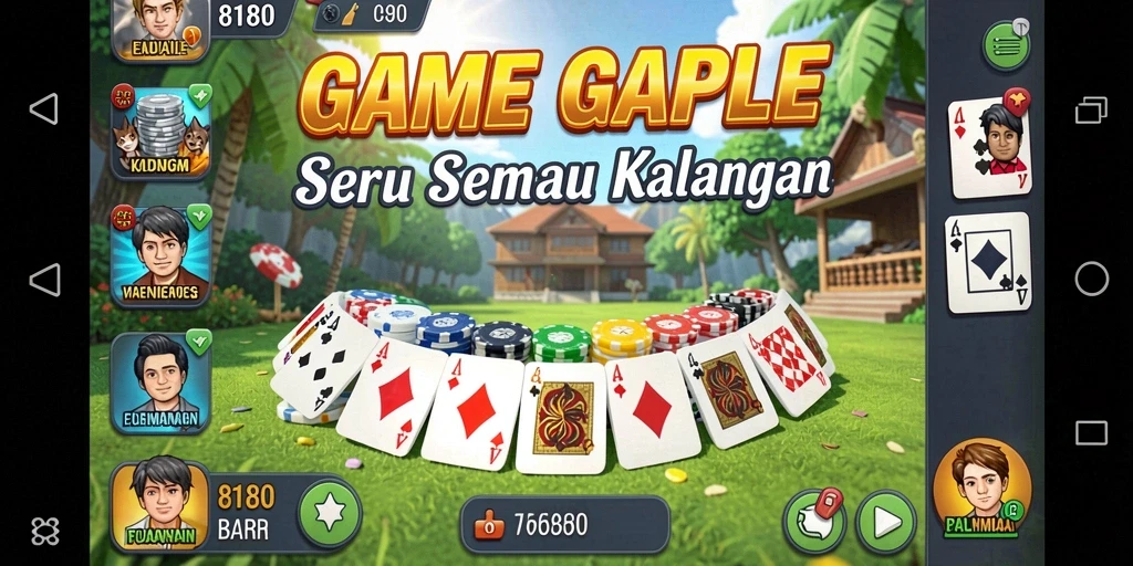Gameplay seru dalam permainan Gaple yang menarik.