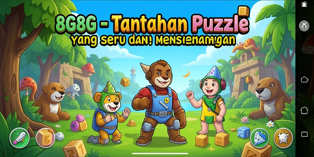 Screenshot gameplay 8G8G menampilkan tantangan Puzzle yang inovatif.