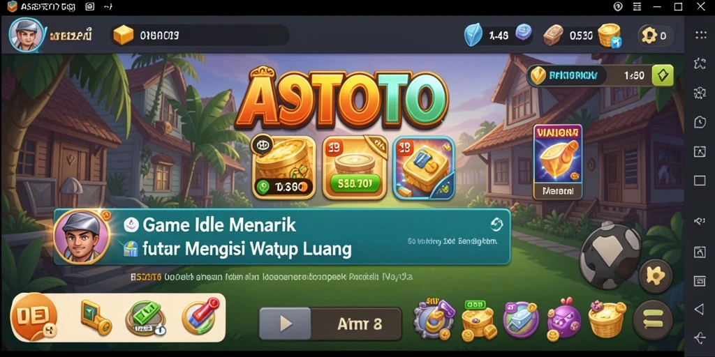 Tangkapan layar menunjukkan karakter dalam aksi gameplay Idle yang menarik.