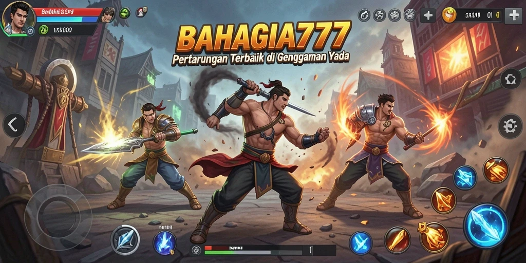 Tampilan menarik dari gameplay bertarung di BAHAGIA777.