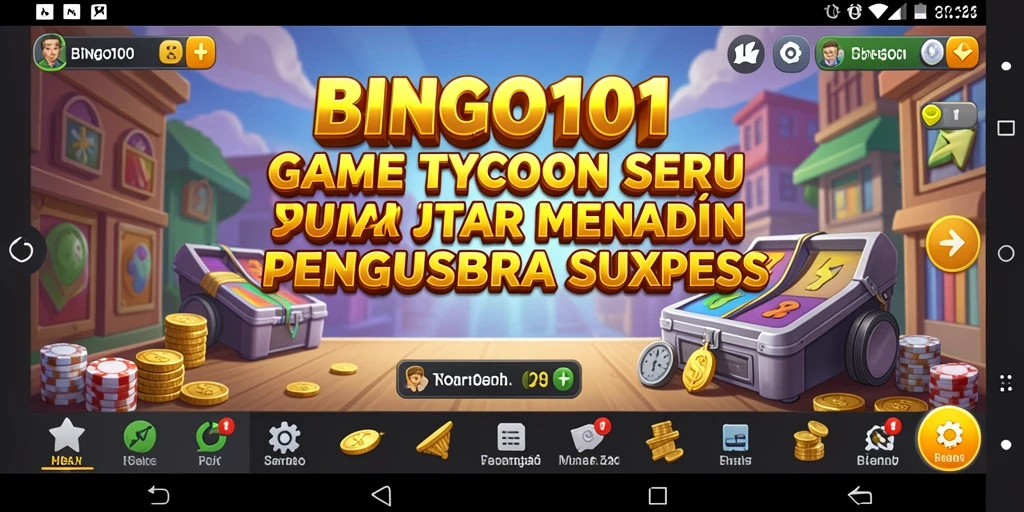 Tampilan gameplay BINGO101 dengan suasana Tycoon yang menarik.