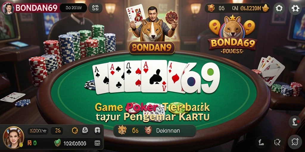 Screenshot gameplay BONDAN69 menampilkan momen seru permainan poker.