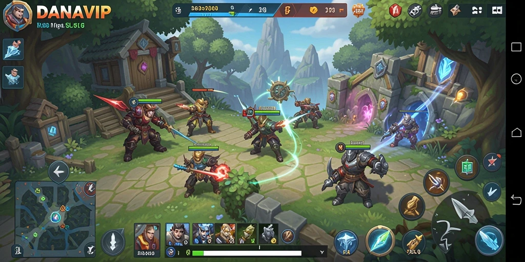 Tampilan gameplay menegangkan dari DANAVIP dengan strategi yang cermat.