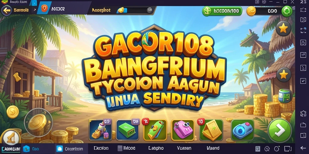 Tampilan gameplay Tycoon yang menarik dan penuh warna di GACOR108.