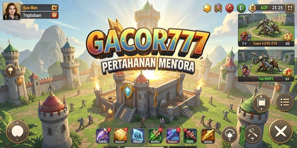 Gameplay menara pertahanan yang seru dan adiktif.