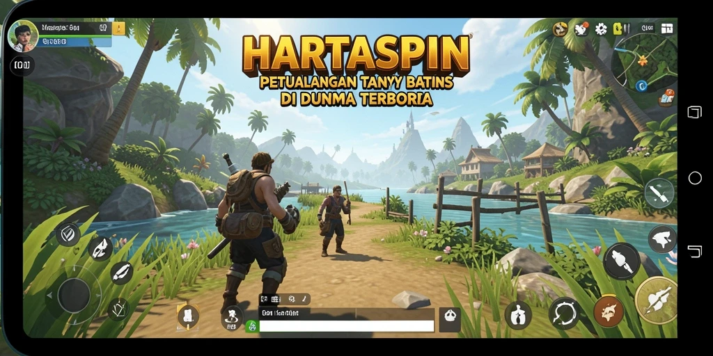 Gameplay HARTASPIN menampilkan petualangan bebas dalam dunia terbuka yang menakjubkan.