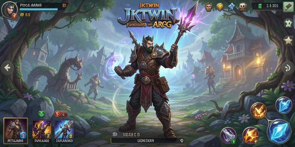 Screenshot JKTWIN menampilkan pertarungan epik dalam permainan ARPG.