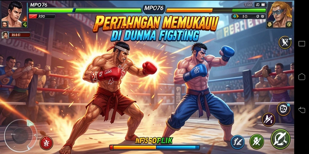 Tangkapan layar MPO76 menunjukkan aksi intens pertarungan yang mendebarkan.