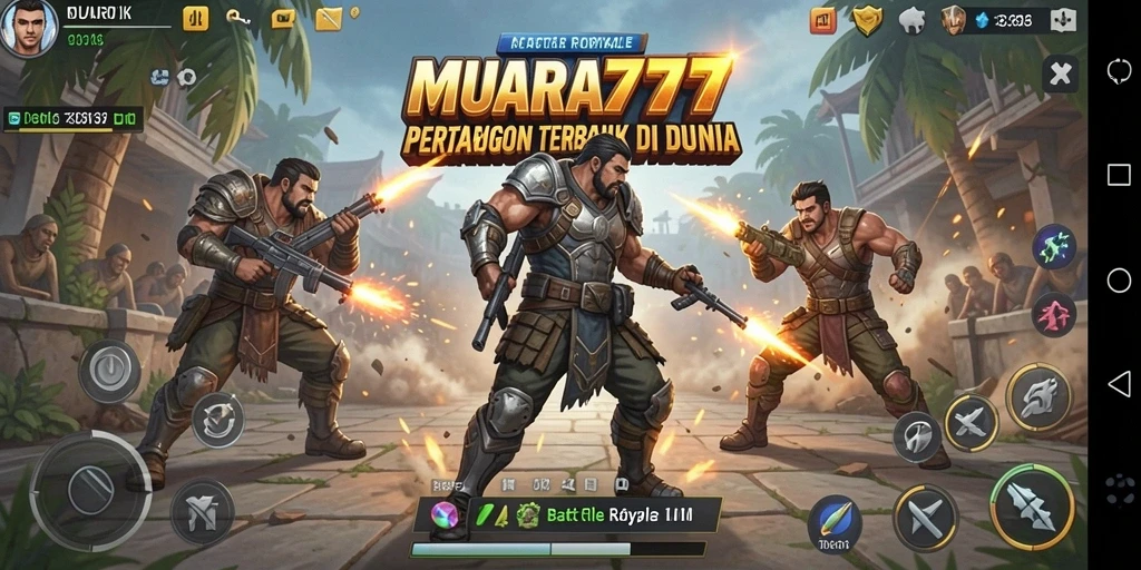 Gameplay seru dan mendebarkan dari MUARA777 dalam pertempuran Battle Royale.