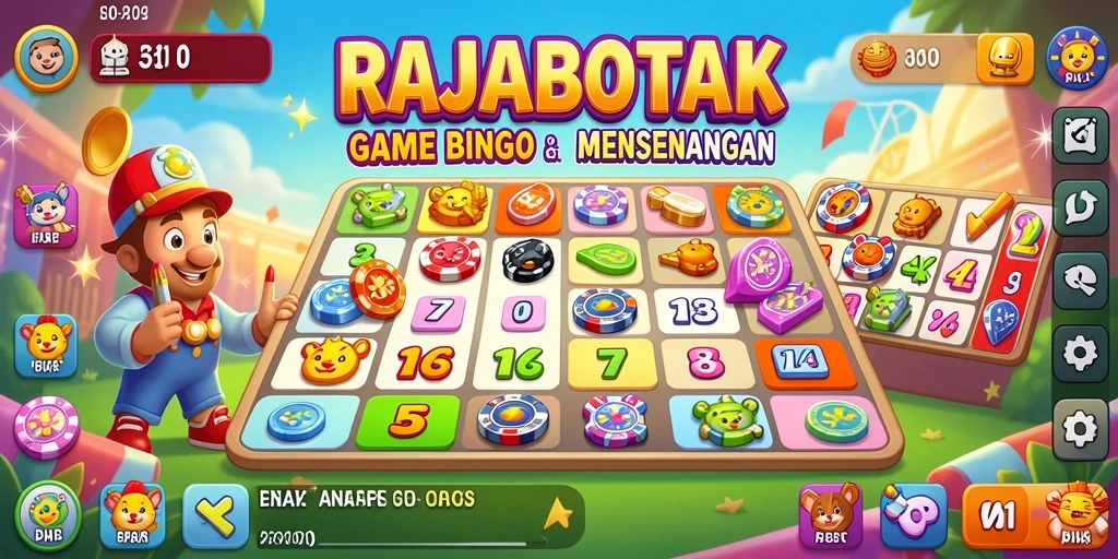 Tampilan gameplay seru di RAJABOTAK saat bermain Bingo.