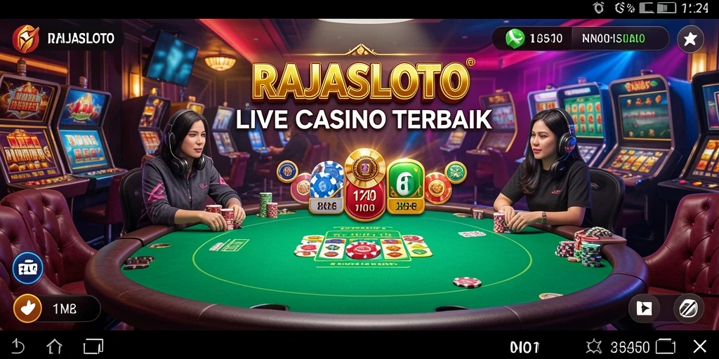 Tampilan menarik dari gameplay Live Casino RAJASLOTO yang mengasyikkan.