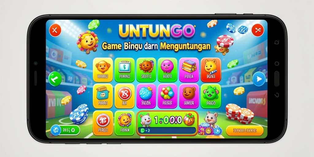 Tampilan gameplay UNTUNGGO yang seru dan interaktif.